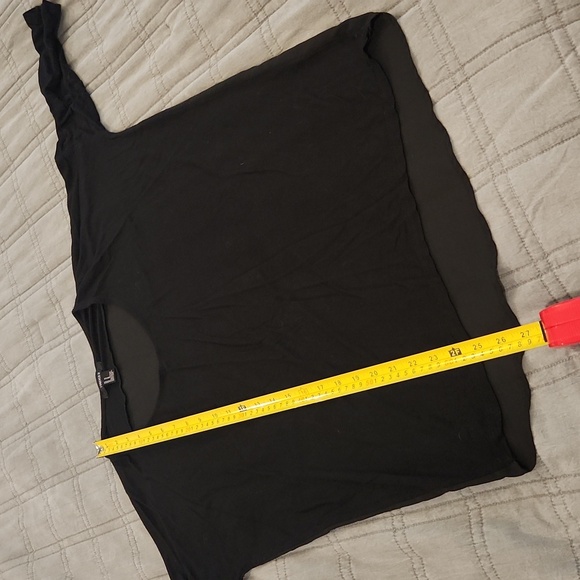 Forever 21 Black High-low 3/4 Long Sleeve Top Size M! - Picture 6 of 7